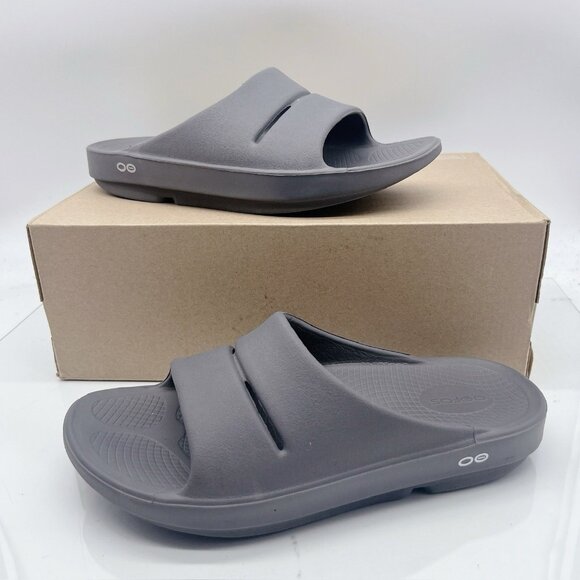 Oofos OOahh Sport Sandal Slide Tactical Slate Gray Waterproof Mens EU 42 US 9 - Picture 1 of 11